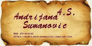 Andrijana Šumanović vizit kartica
